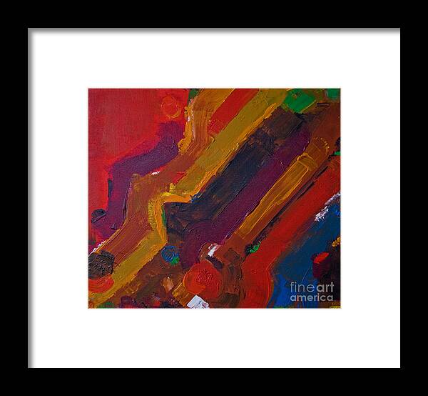 Abstract Framed Print featuring the painting Day Dreaming by Art Mantia
