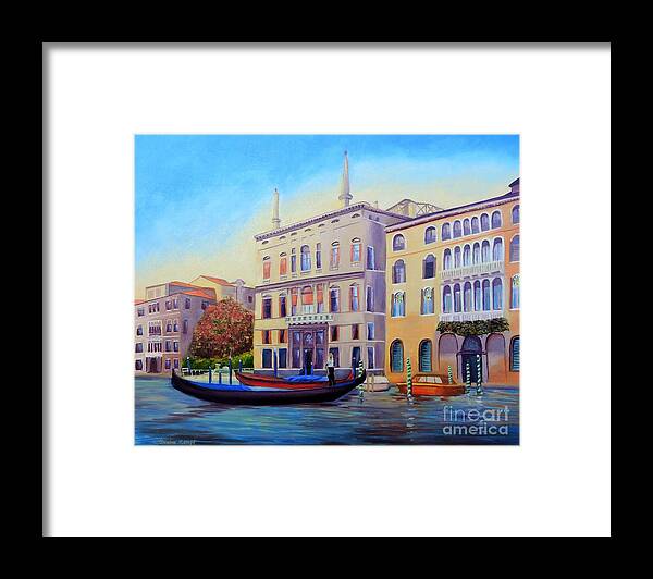 Art Framed Print featuring the painting Daybreak at Venice by Shelia Kempf