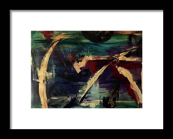 Painting Framed Print featuring the painting Dazed by Laura Jaffe