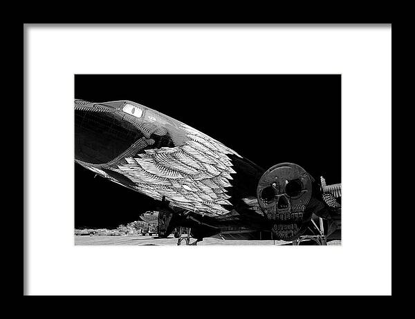 Plane Framed Print featuring the photograph DC-3 bw #65 by Raymond Magnani
