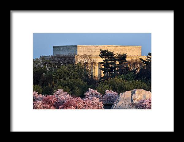 Cherry Blossoms Framed Print featuring the photograph Capitol Spring Morning by Mitch Cat