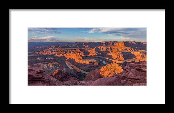 Dead Horse Point Framed Print featuring the photograph Dead Horse Point Sunrise Panorama by Dan Norris