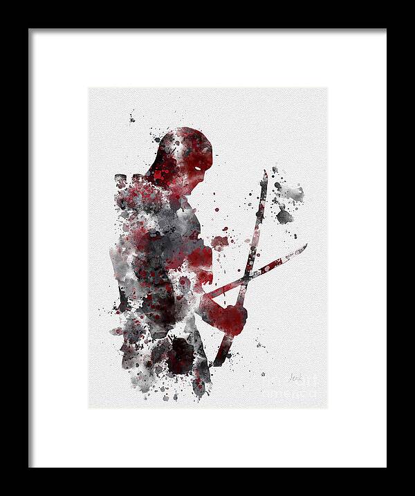 Deadpool Framed Print featuring the mixed media Deadpool by My Inspiration