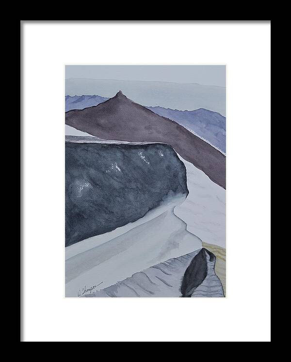 Death Valley Dunes At Sunrise Framed Print featuring the painting Death Valley Dunes at Sunrise by Warren Thompson