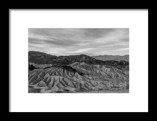 Death Valley Framed Print featuring the photograph Death Valley Undulating Hills by Jeff Hubbard