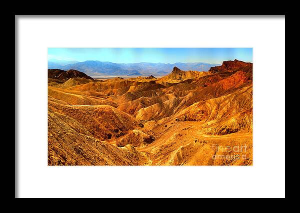 Zabriski Point Framed Print featuring the photograph Death Valley Zabriskie Point by Adam Jewell