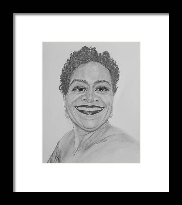 Graphite Framed Print featuring the drawing Deborah by Michelle Gilmore