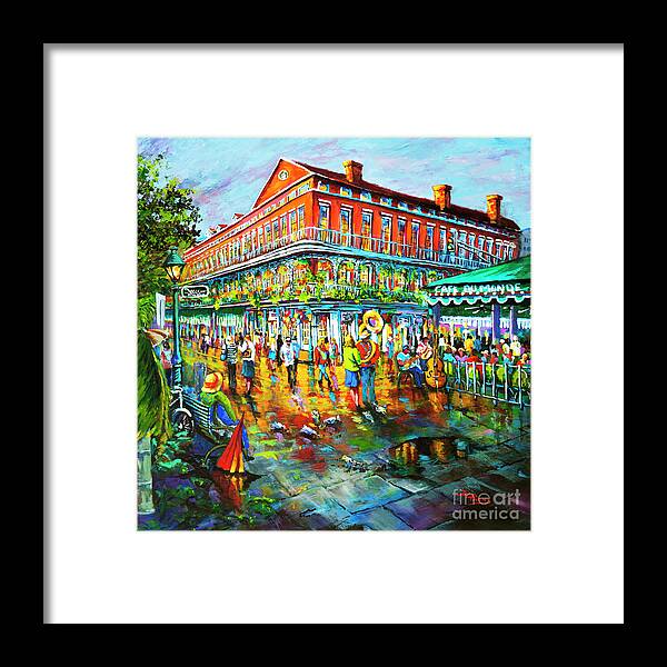 New Orleans Art Framed Print featuring the painting Decatur Evening by Dianne Parks