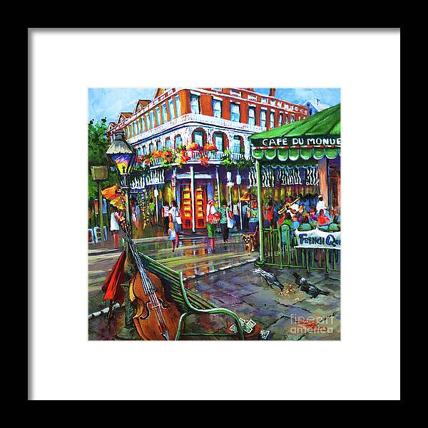 New Orleans Art Framed Print featuring the painting Decatur Street by Dianne Parks