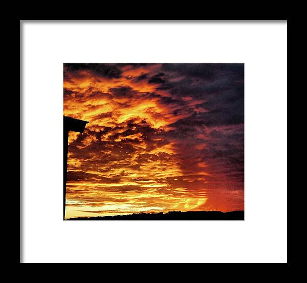 December Framed Print featuring the painting December Austin Sunset by Layne William LoMaglio