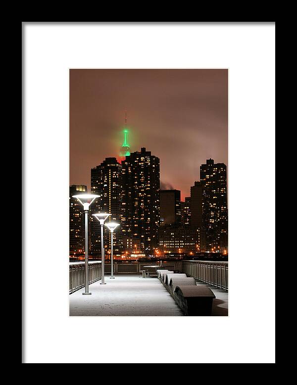 December In New York Framed Print featuring the photograph December in New York by JC Findley