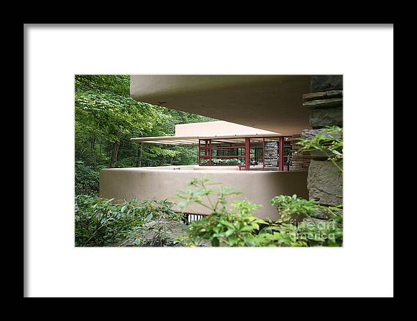 Falling Water Framed Print featuring the photograph Deck Patio Falling Water by Chuck Kuhn