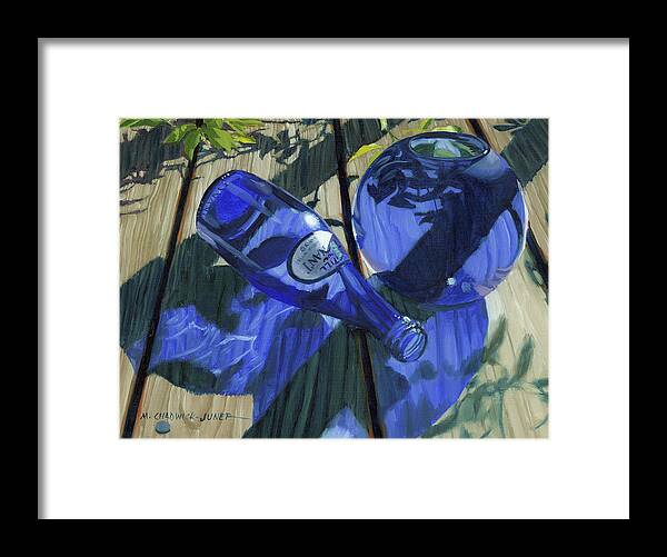 Cobalt Framed Print featuring the painting Decked Out in Blue by Marguerite Chadwick-Juner