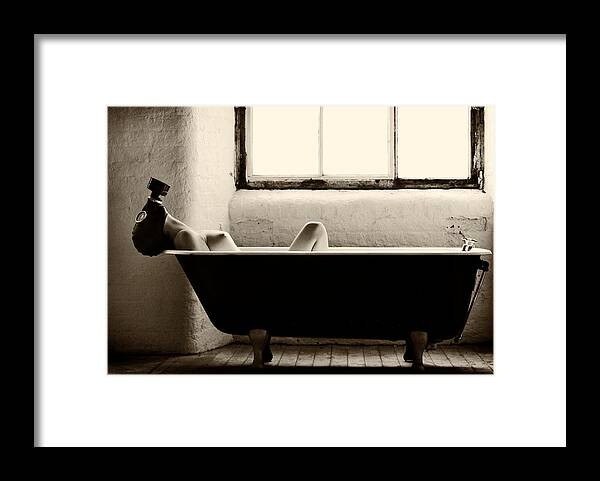 Fine Art Nude Framed Print featuring the photograph Decontamination by Paul