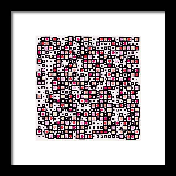 Pattern Art By Gull G Framed Print featuring the painting Decorative Art 5614 by Gull G