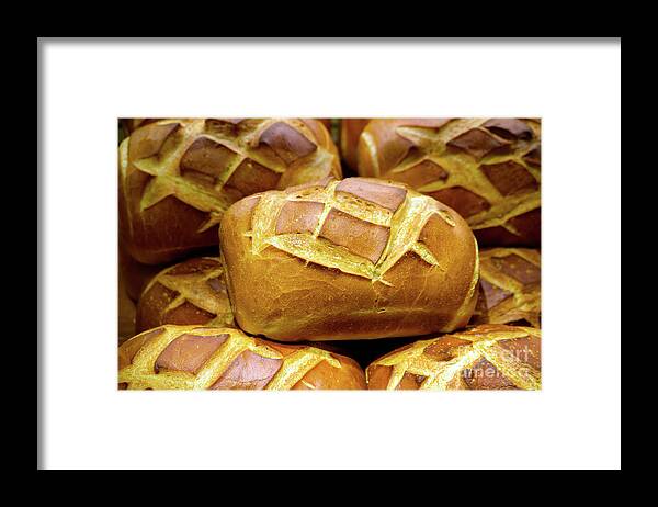 Decorative Framed Print featuring the photograph Decorative Bread of Life Photo A3817 by Mas Art Studio