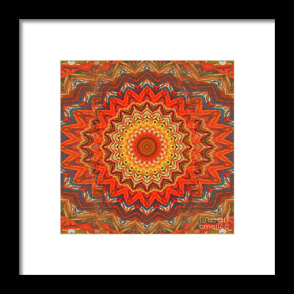 Patternart By Linda Framed Print featuring the painting Decorative pattern by Gull G