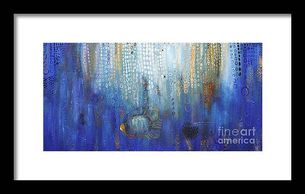 Sea Framed Print featuring the painting Deep Blue Sea by Lauren Marems