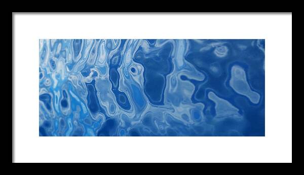 Blue Framed Print featuring the digital art Deep Blue Tide by Steven Robiner