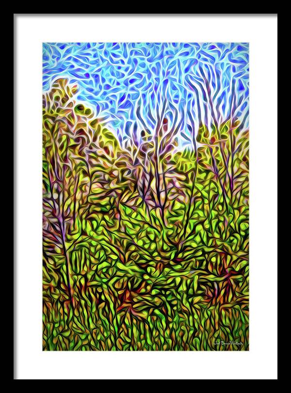 Joelbrucewallach Framed Print featuring the digital art Deep Forest Rhythms by Joel Bruce Wallach