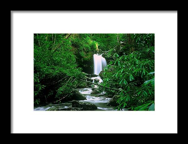 Waterfall Framed Print featuring the photograph Deep In The Smoky Mountains by Rodney Lee Williams