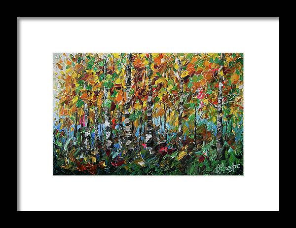  Framed Print featuring the painting Deep in the Woods by O Lena