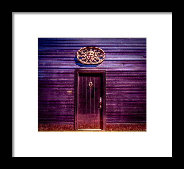 Deep Purple Door Framed Print featuring the photograph Deep Purple door by Lilia S