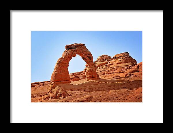 Landscape Framed Print featuring the photograph Delicate Arch The Arches National Park Utah by Alexandra Till