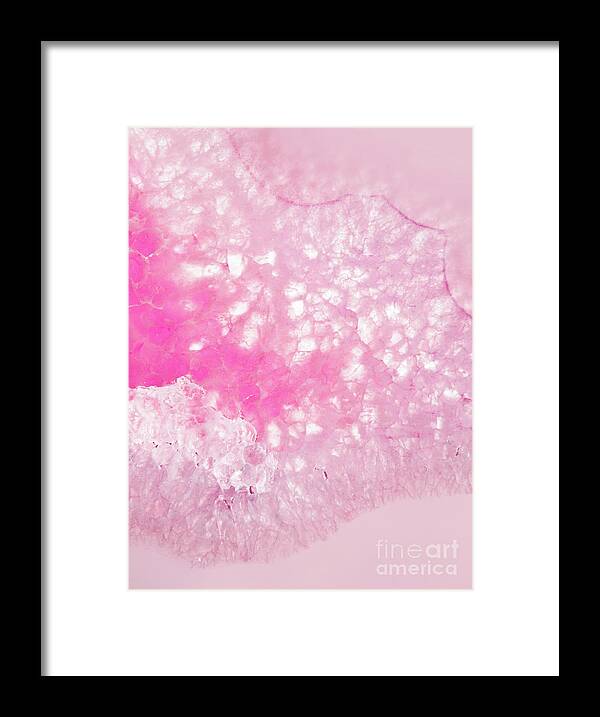Delicate Framed Print featuring the photograph Delicate Pink Agate by Emanuela Carratoni