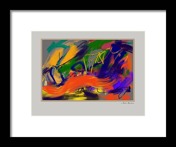 Abstract Expressionism Framed Print featuring the digital art Delicious Dreams1 by Janis Kirstein