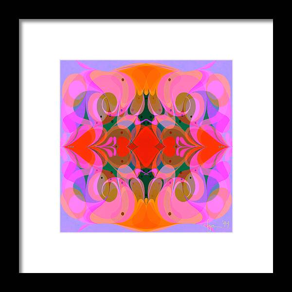 Mandalas Framed Print featuring the painting Delight by Angela Treat Lyon