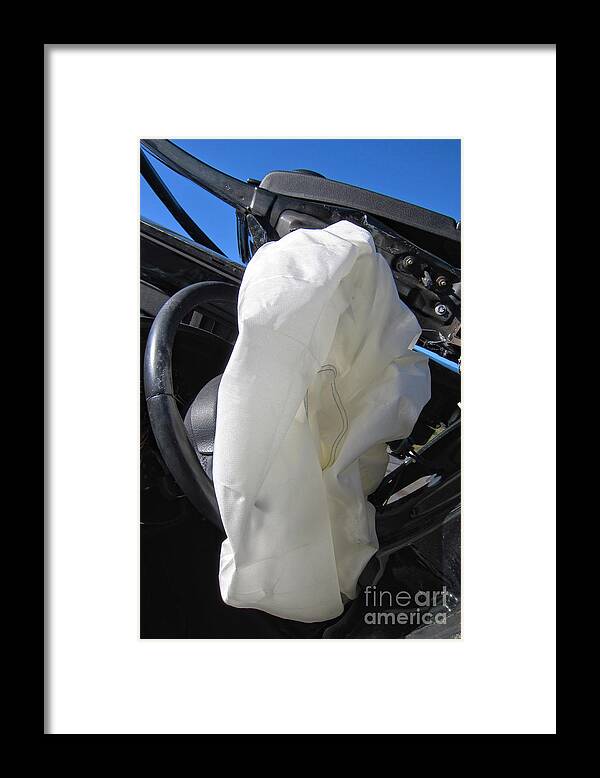 Air Framed Print featuring the photograph Deployed Air Bag by Olivier Le Queinec