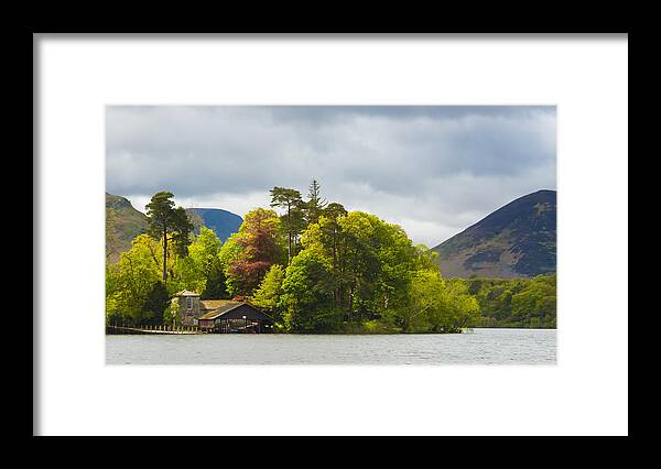 England Framed Print featuring the photograph Derwentwater Boathouse by John Paul Cullen