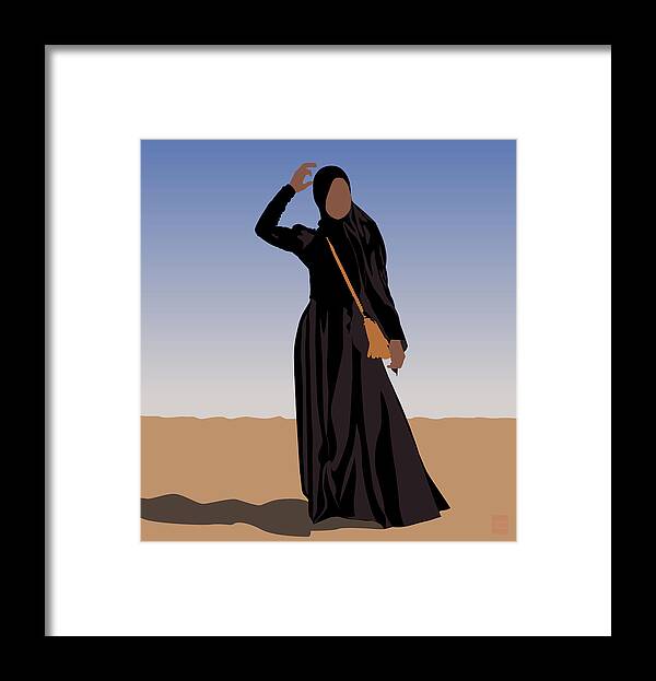 Modest Framed Print featuring the digital art Peaceful Pondering by Scheme Of Things Graphics