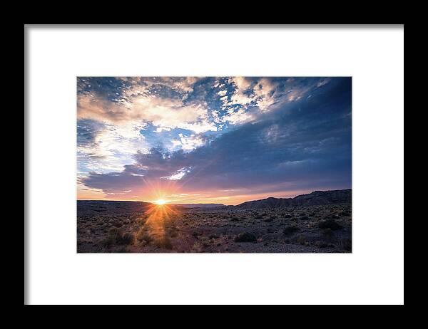 Sunrise Framed Print featuring the photograph Desert Dawn by Jody Partin