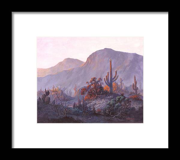 Michael Humphries Framed Print featuring the painting Desert Dessert by Michael Humphries