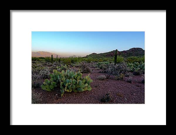Arizona Framed Print featuring the photograph Desert Foothills h29 by Mark Myhaver