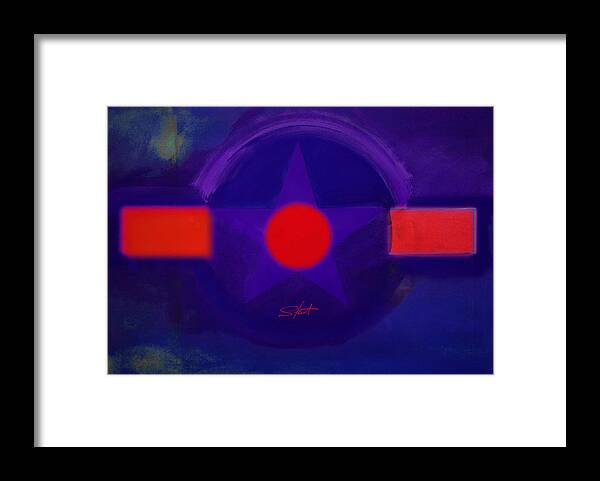Usaaf Framed Print featuring the painting Desert Glow by Charles Stuart