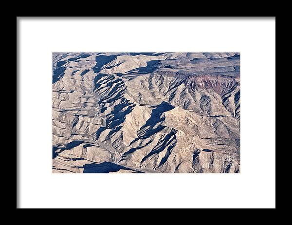 Desert Framed Print featuring the photograph Desert Mountain Road by Linda Phelps