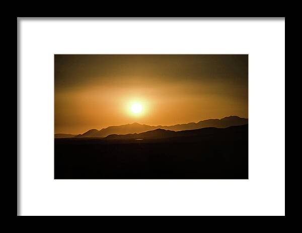 Landscape Desert Mountains Sunset Arizona Framed Print featuring the photograph Desert Mountain Sunset by William Kimble