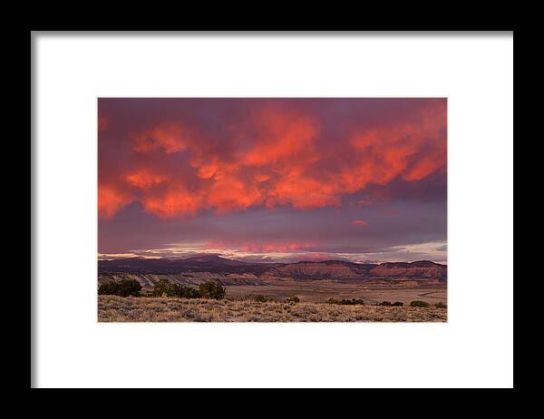 Desert Sundown Framed Print featuring the photograph Desert Sundown by Kathleen Bishop