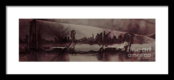 Silhouette Framed Print featuring the painting Desolation by Lori Kingston
