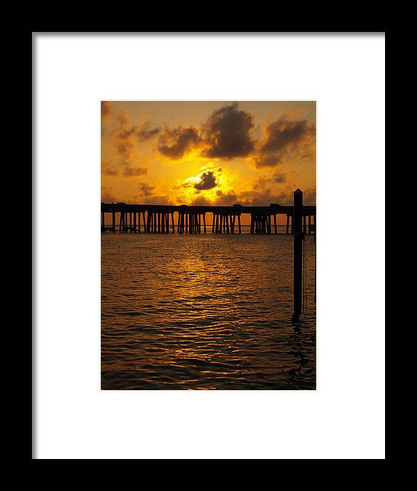 Sunset Framed Print featuring the photograph Destin Harbor Sunset 1 by James Granberry