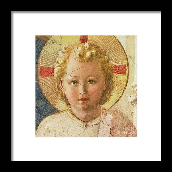 Fra Angelico Framed Print featuring the painting Detail of the Christ Child from the Madonna delle Ombre by Fra Angelico