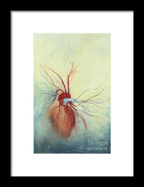 Heart Framed Print featuring the painting Determination by Priscilla Jo