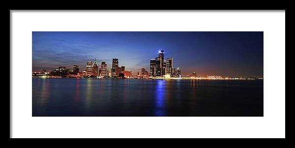 Detroit Framed Print featuring the photograph Detroit Skyline 1 by Gordon Dean II