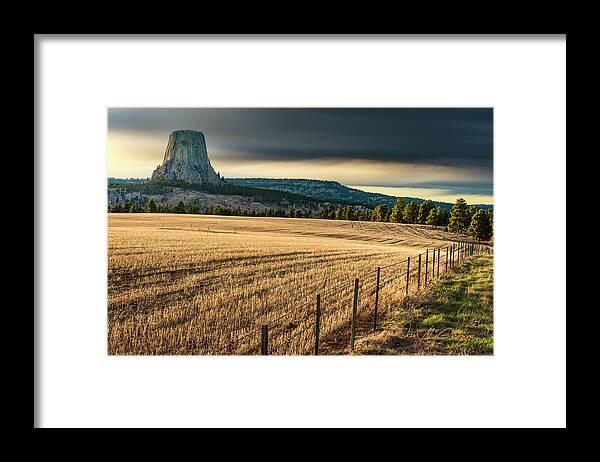 Devil's Tower Framed Print featuring the photograph Devil's Field by Dan McGeorge