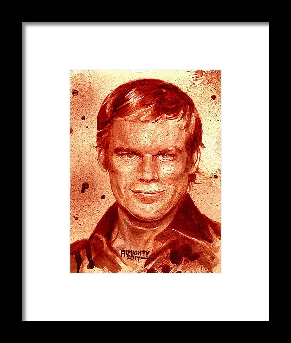 Dexter Framed Print featuring the painting Dexter by Ryan Almighty