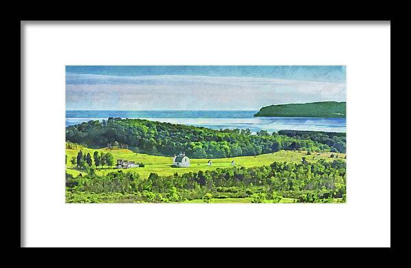 D H Day Farm Framed Print featuring the digital art D. H. Day Farmstead At Sleeping Bear Dunes National Lakeshore by Digital Photographic Arts