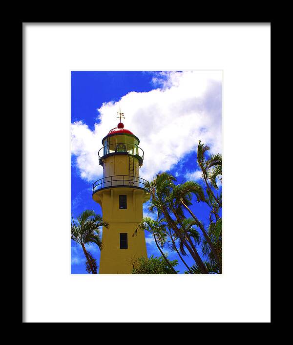 Lighthouse Framed Print featuring the photograph Diamond Head Lighthouse by Rob Tullis